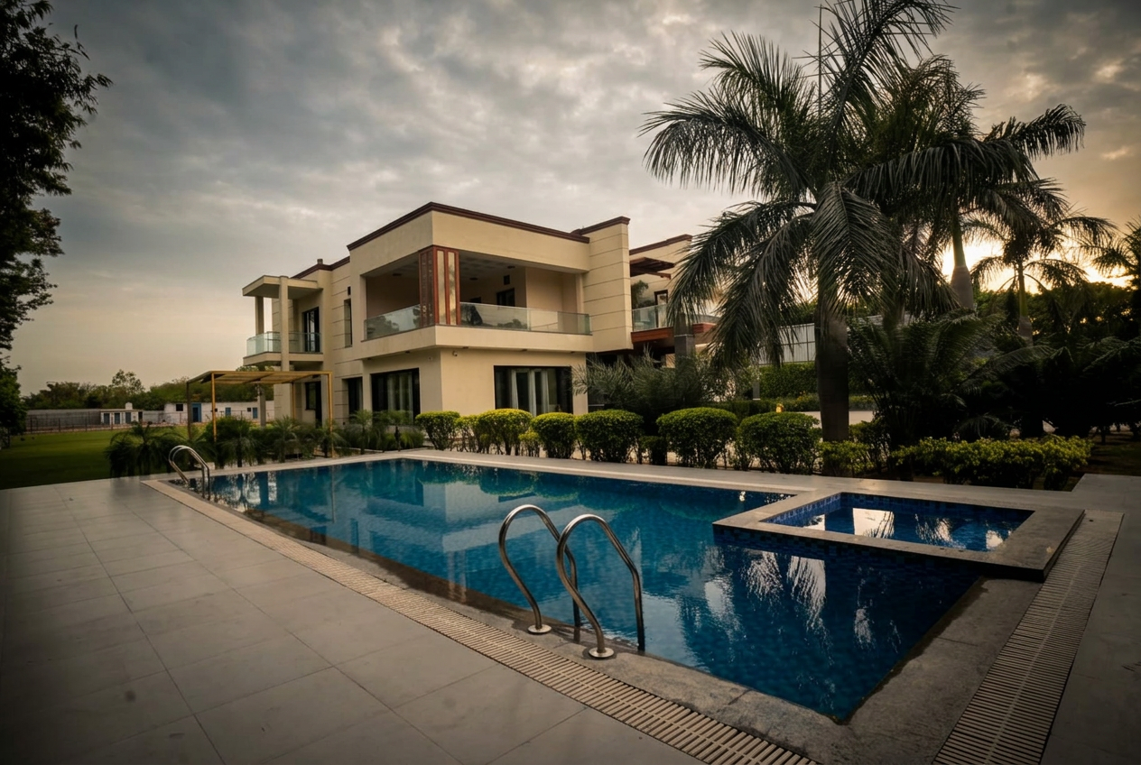 The Banyan Farm event venue in Chattarpur, Delhi
